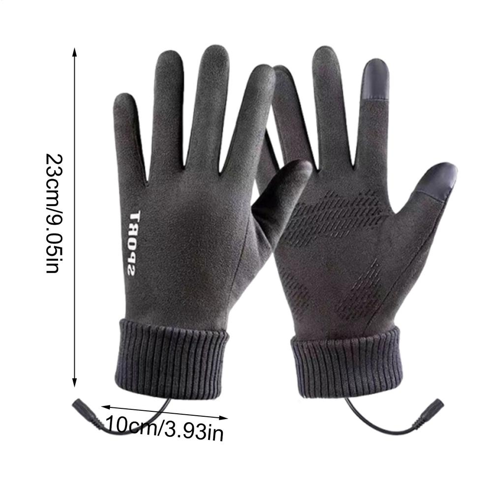 USB Heated Winter Gloves Rechargeable Heated Gloves Touchscreen 3 Temperature Settings Mittens for Hunting Cold Weather Driving