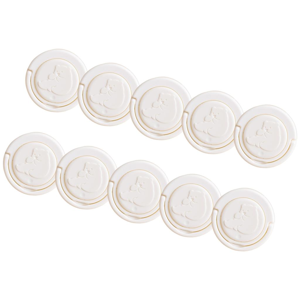 Baby Proof Plug Cover 10 Pieces Socket Protector with Concealed Handle for Toddler Safety Electric Shock Prevention