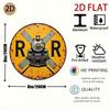 Vintage Rustic Metal Train Wall Sign 2D Flat Retro Tin Art Decor for Garage Bar Man Cave 8x12 Inch