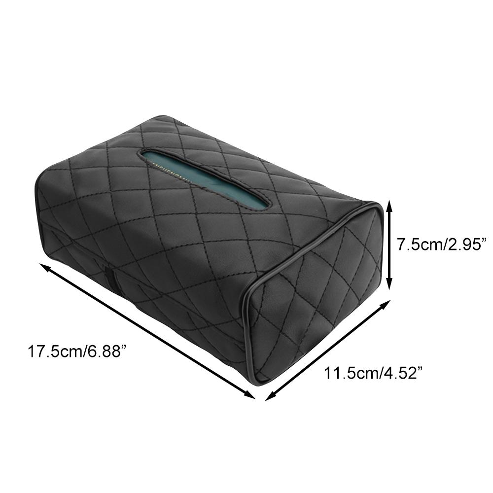Leather Sun Visor Napkin Box Holder Hanging Car Mask Holder Shading Tissue Case Organizer Auto Storage Decoration Craft Ornament