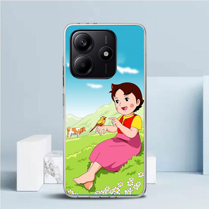 

Heidi Cute Cartoon Soft Cover for Xiaomi Redmi Note 15 14 13 12 Pro Plus Phone Case 14S 11S 11T 11E 10S 10 4G Pattern Shell Redm Redmi Note 13 5G