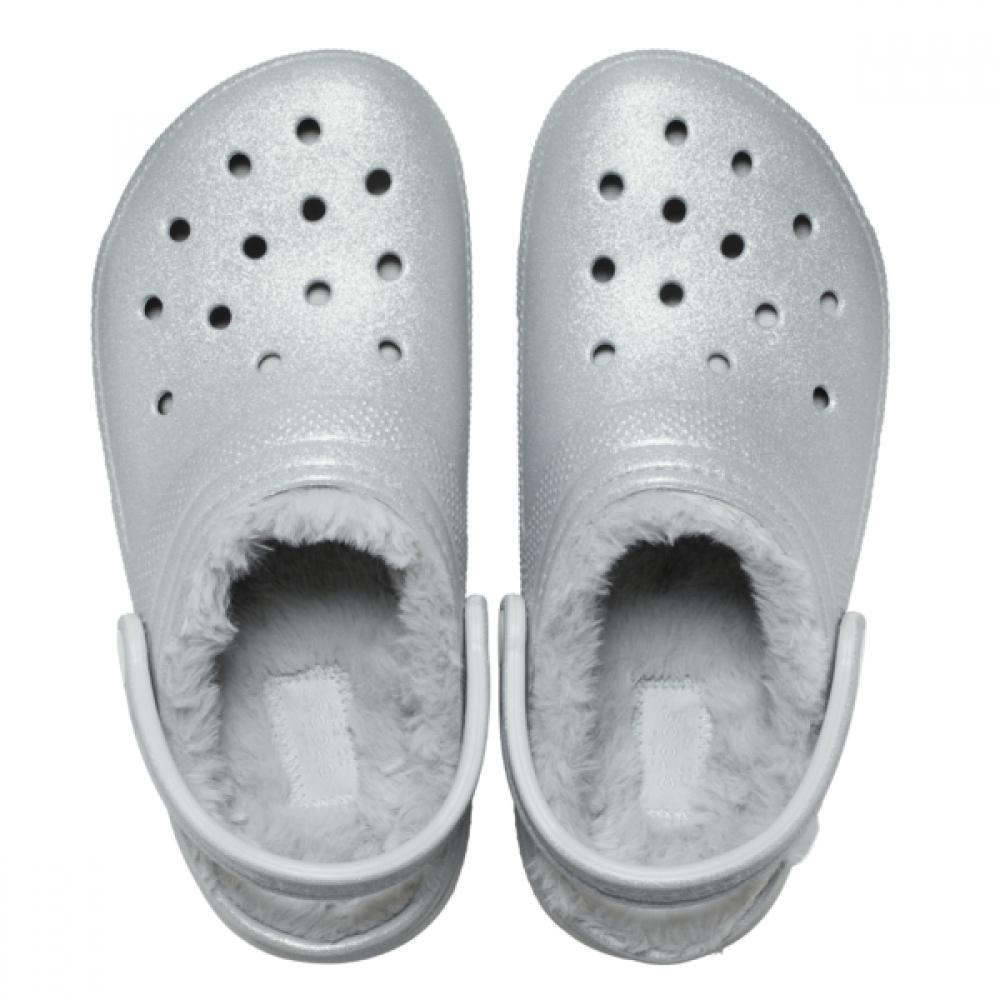 Crocs Classic Fuzz Lined Glitter Clog 211928 040