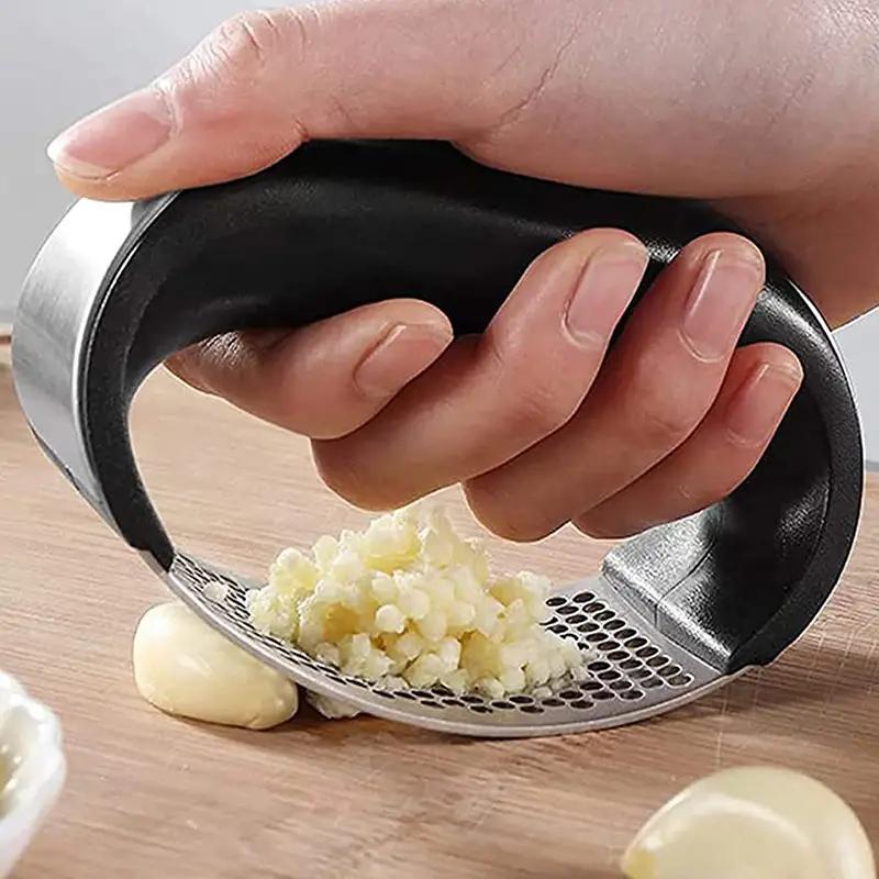 Stainless Steel Garlic Press Crusher Manual Garlic Mincer Chopping Garlic Tool Fruit Vegetable Tools Kitchen Accessories Gadget