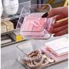 6Pcs Clear Desk Drawer Organizers Set Stackable Bathroom Storage Makeup Organizer Transparent Storage Box Bins Kitchen Gadget
