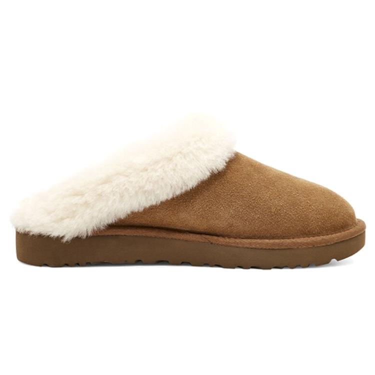 UGG Rubber Sole Odor Resistant Antibacterial Closed Toe Slippers Women's Chestnut 1115134-CHE