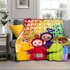 Teletu-bbies Celebrate Pride Blanket Flannel Blanket for Bed, Sofa, Camping, Hiking, Picnic Essentials, Gift for Family Fan Gifts
