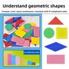 Math Geometry Shapes Wooden Educational Toy Set For Kids Primary Learning School