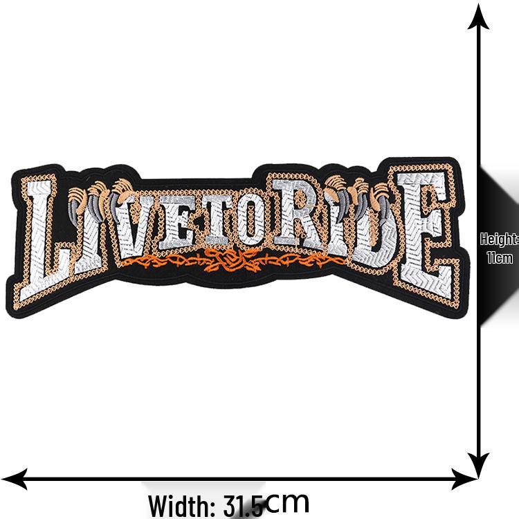 Большая вышитая нашивка с орлом для украшения мотоциклетной куртки