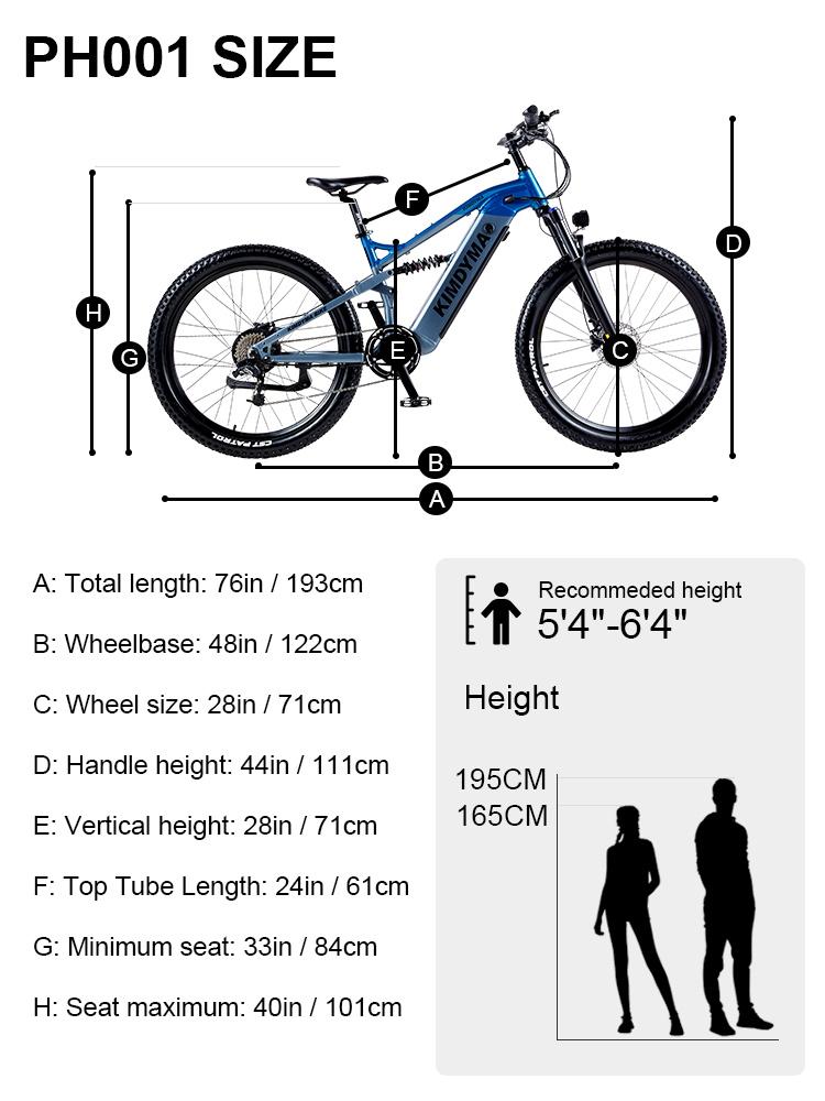 KIMDYMA K01 1000W Torque Sensor Electric Bike - Fat Tire Ebike with 48V20Ah Battery, Throttle, 50km/h Top Speed