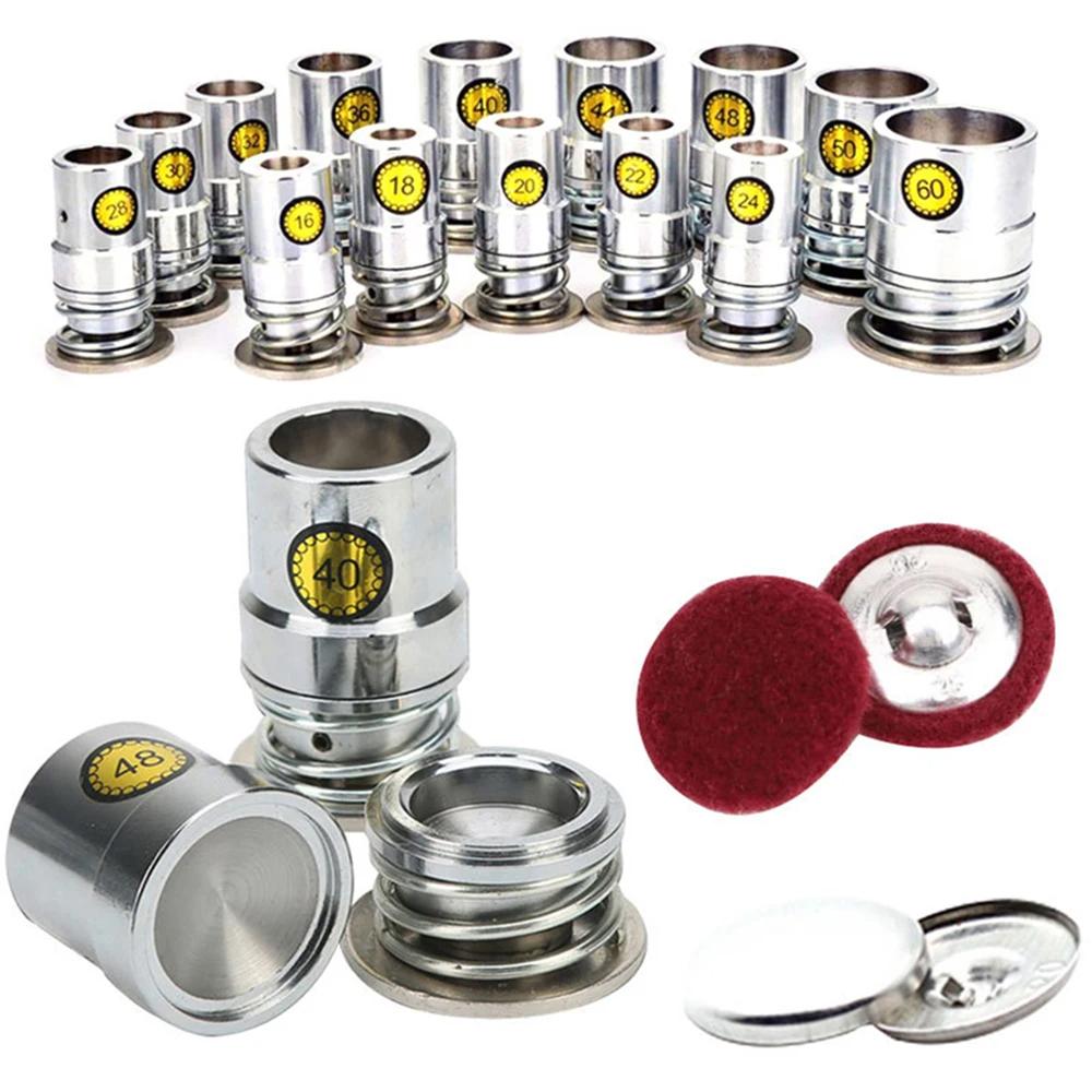 Herramienta de Montaje de Matrices de Prensado para Botones de Aluminio Cubiertos de Tela para Forma Redonda de Botón Accesorios de Costura 16L-44L
