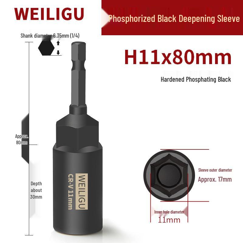 Black Phosphate Hex Socket Head Drill Bit Set 6-17mm