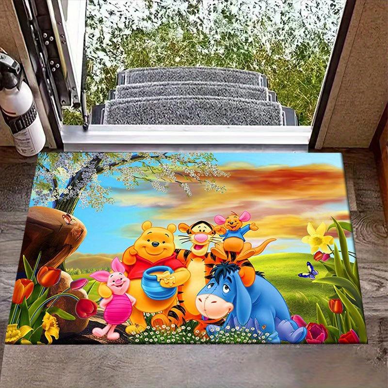 1pz Tappeto con Fantasia Winnie the Pooh Tappeto da Area Tappeto Antiscivolo Lavabile a Mano Tappetino per Pavimento Adatto per Soggiorno Camera da Letto Decorazioni per la Casa Decorazioni per la Stanza