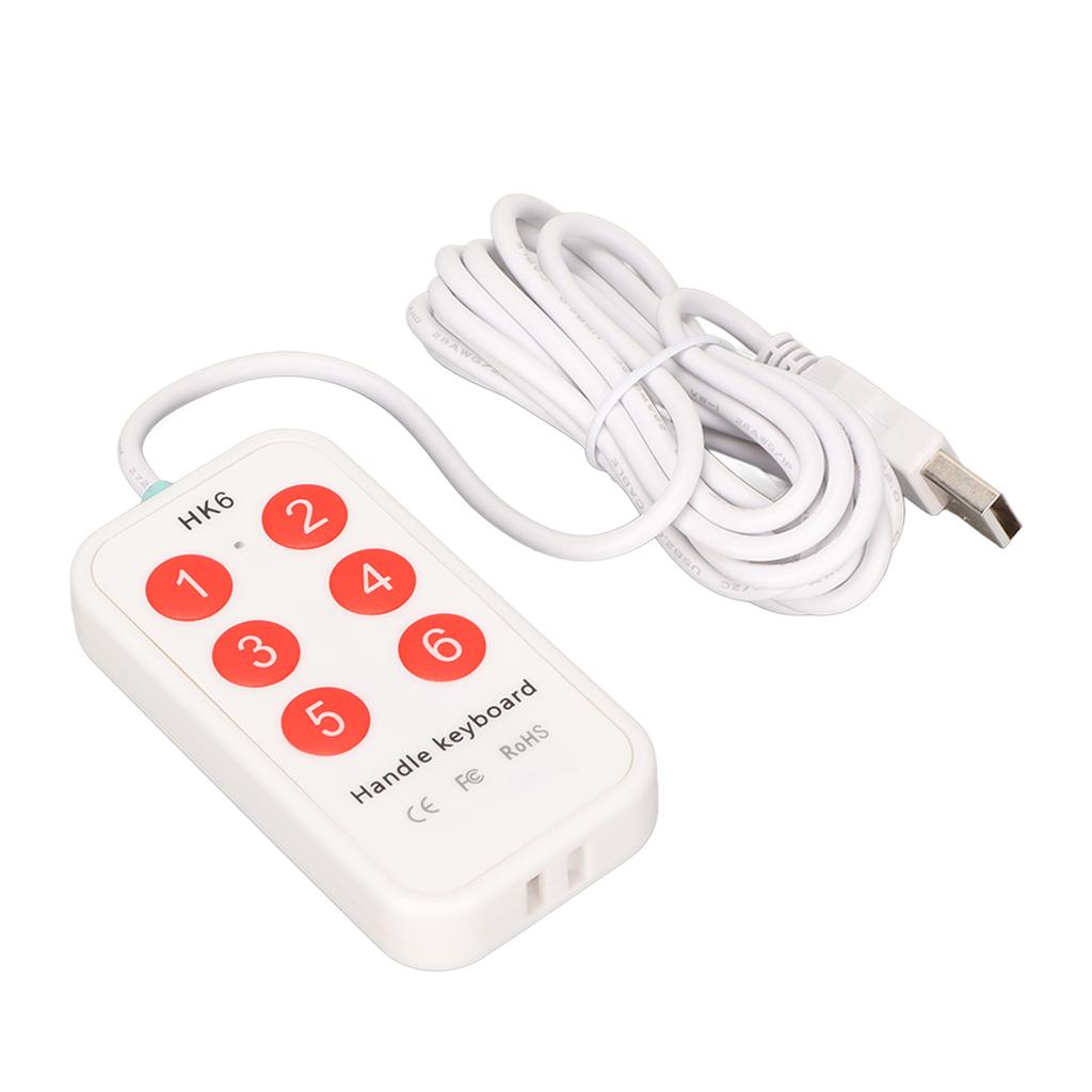 Programmable Keypad Small USB 6 Keys Programming Customization Handheld Switch Controller for Hospital Image Scanning