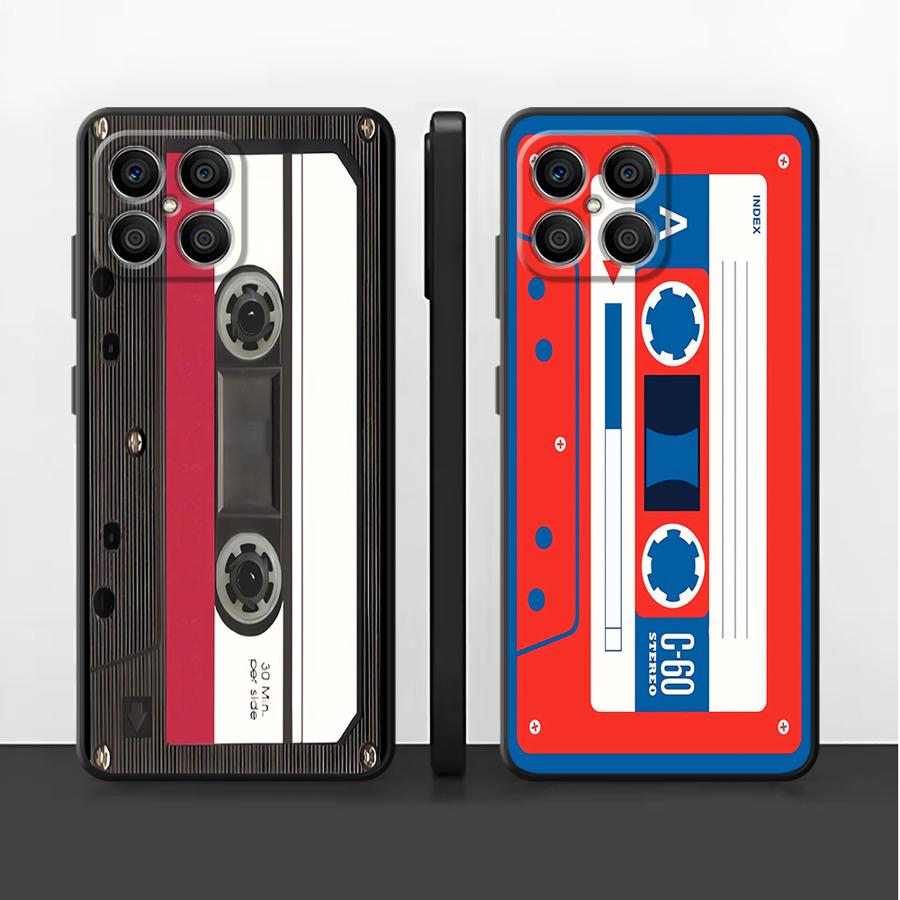 Case for Honor X6 70 Magic5Lite X7 X9a X5b 90 200 400 Lite 8X X8 Funda Phone Cover Vintage Cassette