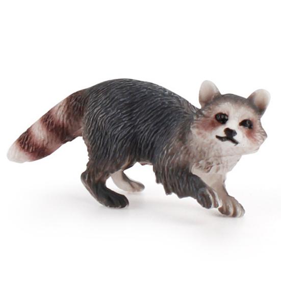 Animal Model Simulated Detailed PVC Forest Animal Raccoon Model for Kids