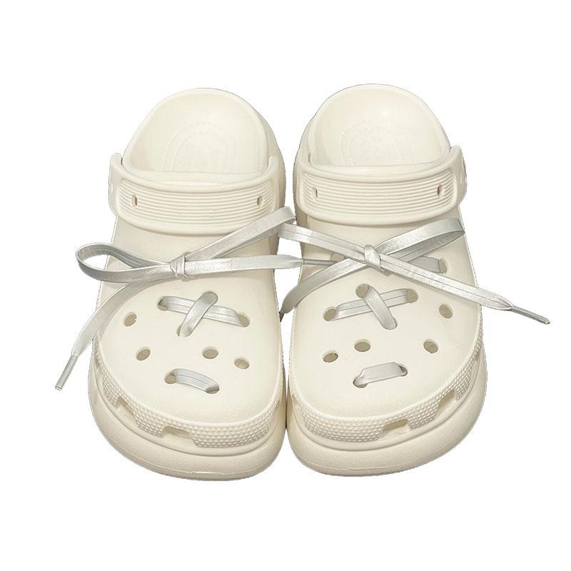 Silver Shoelace Hole Decorations: Removable Resin Shoe Flowers & Buckles
