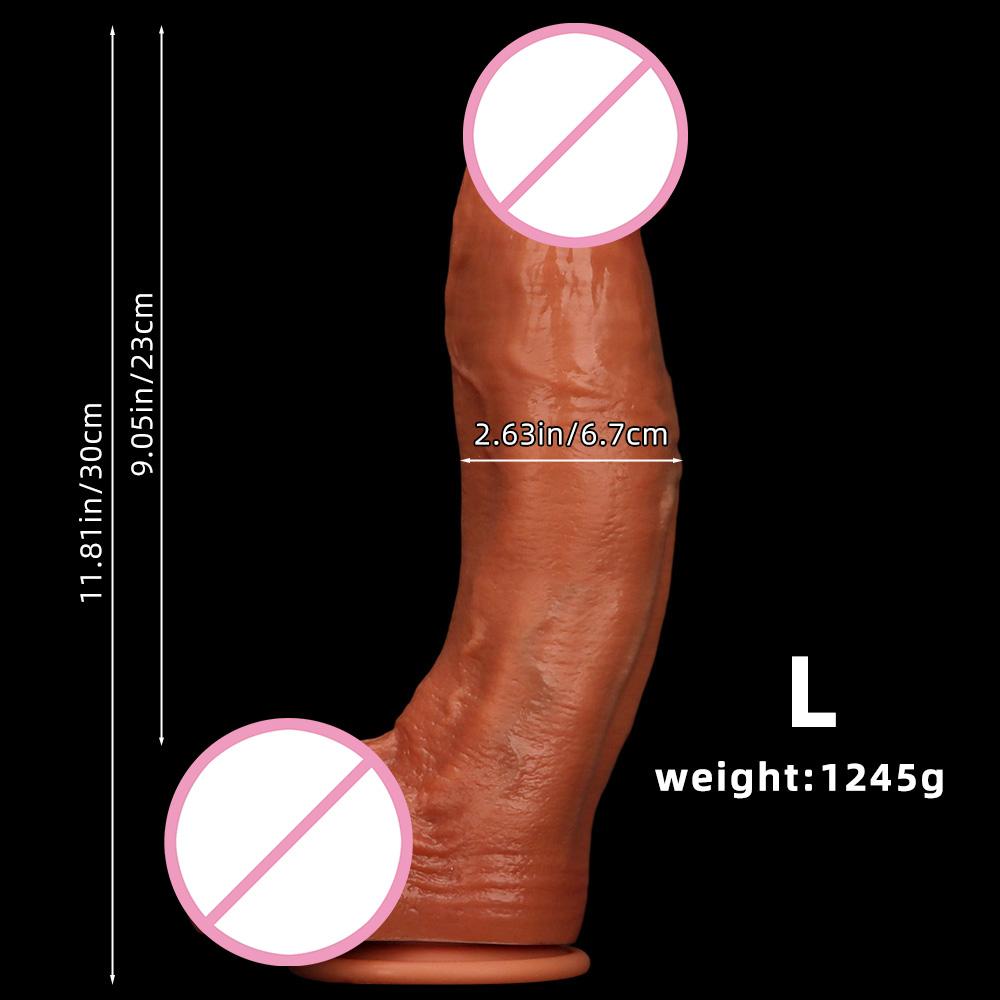 Curved Thick Realistic Dildos Silicone Large Penis Massager Unique Fantasy G-Spot Anal Clitoris Stimulator Masturbators Adult Sex Toys for Women Men