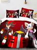 3D NEW Teens The Movie hedgehogs Boy Bedding Set Anime Digital Cartoon Sonic Duvet Cover Comforter Bed Youth Kids Girl Boys Gift