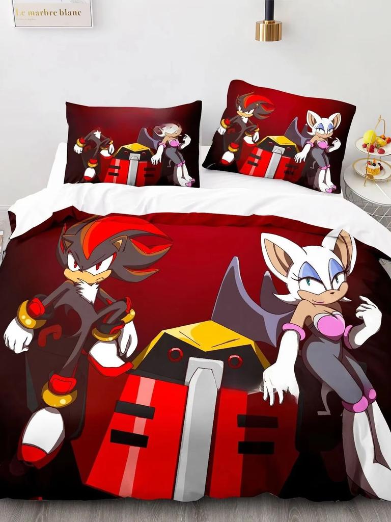 3D NEW Teens The Movie hedgehogs Boy Bedding Set Anime Digital Cartoon Sonic Duvet Cover Comforter Bed Youth Kids Girl Boys Gift