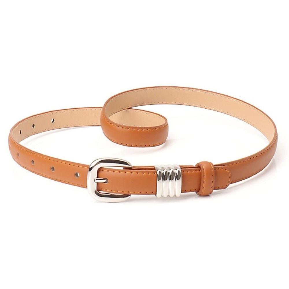 Thin Women's Belt PU Leather Dress Jeans Belt Simple Waist Belt  Streetwear
