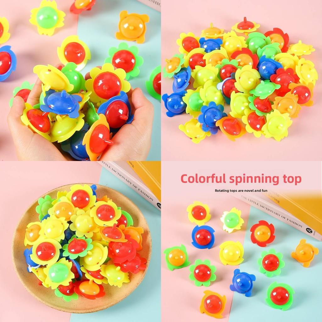 Spinning Traditional Top Toy With Two Tone Lace Design For Gift Childrens
