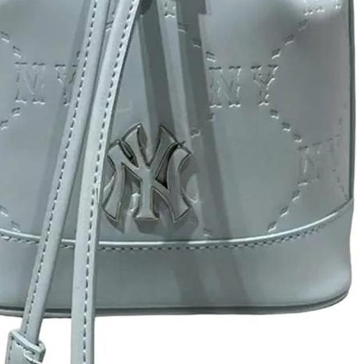New MLB Leather Bucket Bags Crossbody Bag Shoulder Bag Regular Unisex Light Blue 7ACRMD65N-50SBL
