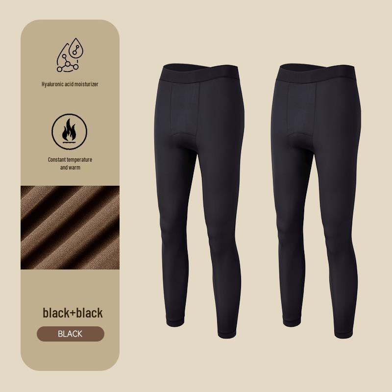 Men’s Ultra-Thin Seamless Self-Heating Thermal Underwear Set - Skin-Enhancing with Hyaluronic Acid for Autumn/Winter