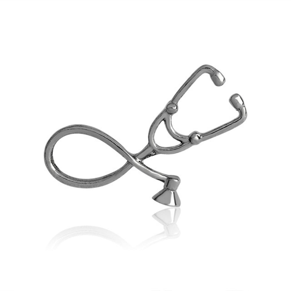 Creative Doctor Stethoscope Brooch Cute Cartoon Pins Jewelry Accessories For Women Girls