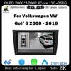 Android 14 For Volkswagen VW Golf 6 2008 - 2016 Car Radio Carplay Auto Multimedia Stereo Video Player GPS Navigation QLED 4G DSP