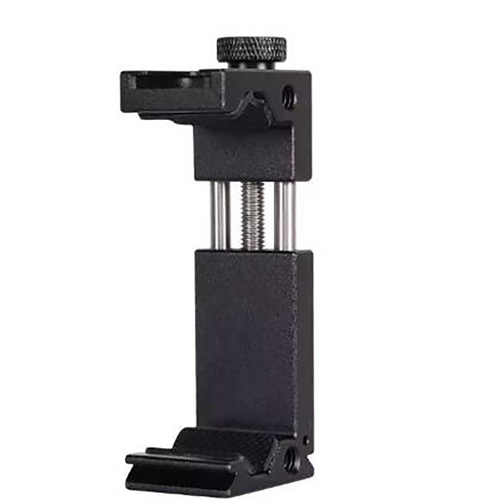 

Easy Installation Aluminum Alloy Phone Clamp Adjustable Universal Smartphone Clip 360 Rotation Cold Shoe Mount Live Streaming синий