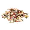 Flower Buttons Retro Rich   Vivid Colors   Wood Wide Application Craft Buttons for Clothing Bag