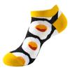 Spring Summer Socks Cute Funny Harajuku Cartoon Men Boat Oil Painting Food Casual Cotton Short Socks for Female Sox