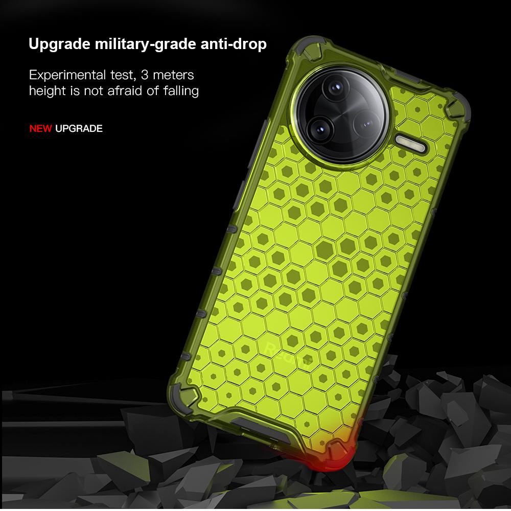 KEYSION Shockproof Armor Case for POCO F7 Pro F7 Ultra Silicone+PC Transparent Honeycomb Phone Cover for Xiaomi POCO F7 Ultra