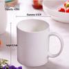 Jingdezhen Bone China Pure White Ceramic Mug, 400ML