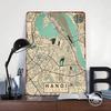 Hanoi City Map Vietnam Vintage Metal Poster Customized Wall Art Retro Vintage Tinplate Signs for Bathroom Decor Bar Accessories