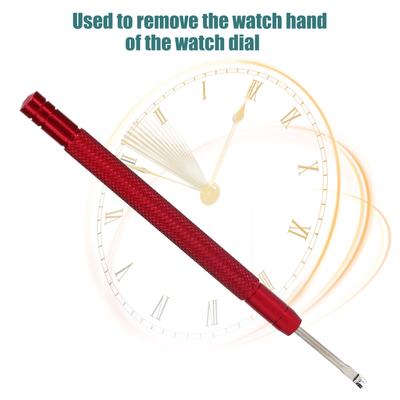 Estrattori per lancette dell'orologio, utensile per estrazione lancette dell'orologio a leva Strumento per la rimozione delle lancette dell'orologio per la sostituzione degli estrattori per lancette dell'orologio(Rosso + Blu)