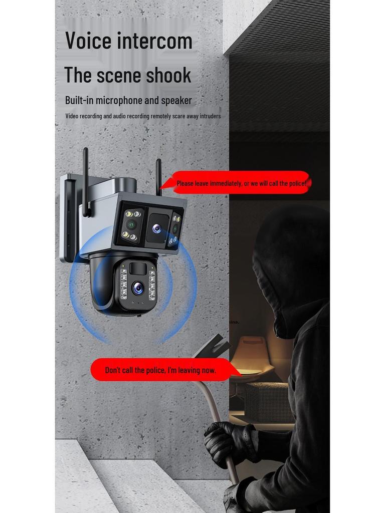 Solar-Powered 360° Outdoor Camera with Night Vision & Remote Mobile Monitoring