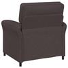 Sofa Set 2 pcs Dark Brown Fabric