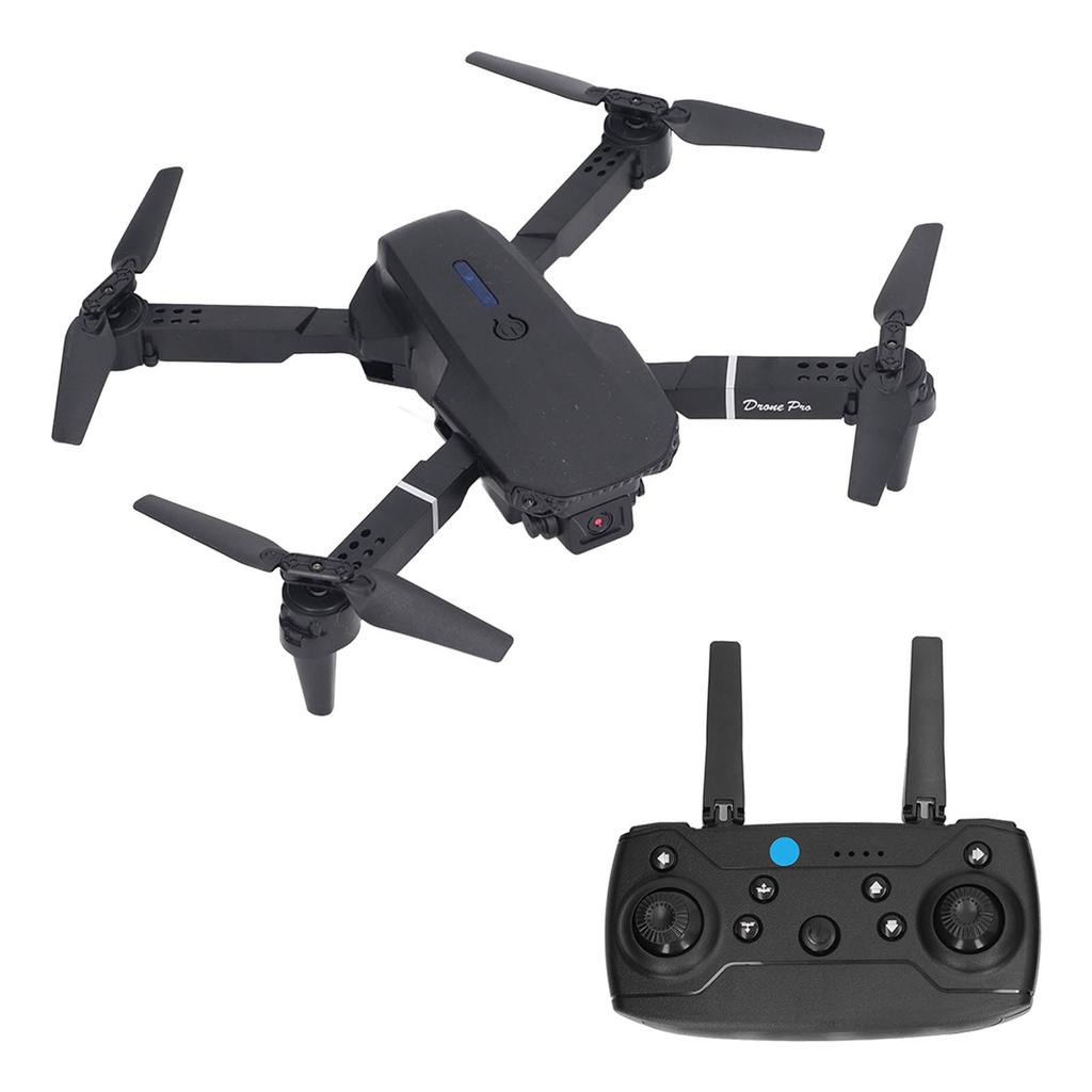 E88 4 Axle Aerial Quadcopter HD Double Camera High Resolution Flipping Folding RC Drone Black