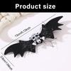 2Pcs Halloween Skull Bat Hair Accessories Lightweight Fabric Design For Costume Parties And Everyday Wear