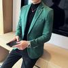 Fashion Suit Coat Men's Slim Fit Elegant Luxury Blazer Coat Business Casual Wedding Suit Jacket Plus Size