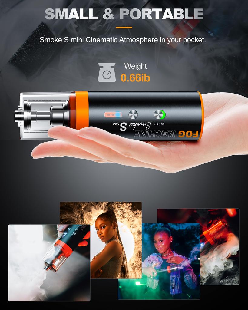 LENSGO Mini Fog Portable Smoke Outdoor Remote Control Smoke Portable Fog Machine/Handheld Machine/Small Machine/Indoor Machine/Photography/Halloween