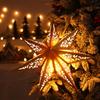 5pcs Hollow Star Hanging Pendants Christmas Decor