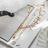 Adjustable Metal Choker Necklace Gold Clavicle Chain Necklace Paperclip Necklace  Girl Gift