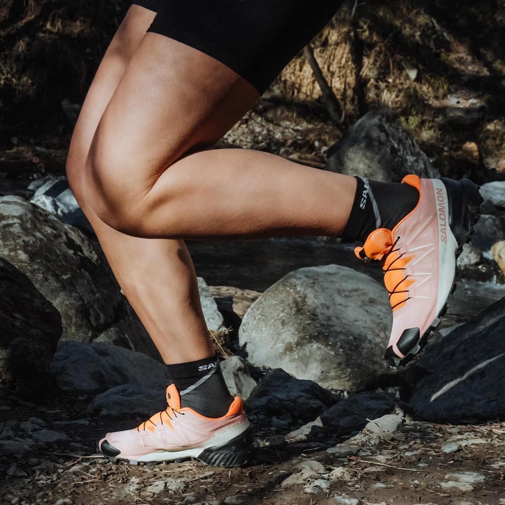 Salomon SPEEDCROSS Women's Trail Running Shoes, Cameo Brown/Black/Bird of Paradise, Size 23.0 Cm