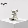 DIY Paintable Ornaments Polygon Bear Statue, Hand-Paint 3D Printed Ornament, Poly Geometric Customizable Art Decoration Nordic Style Sculpture,