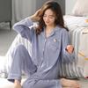 Ladies' Plus Size Cotton Pajama Set - Spring/Fall Long Sleeve Thin Style for Women and Moms