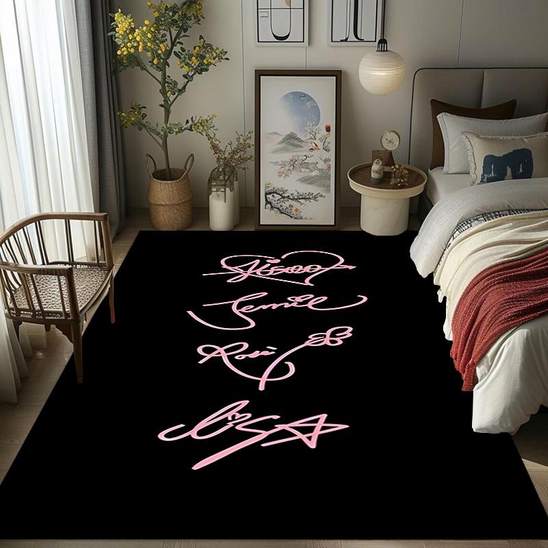 Black Pink Domination carpet Suitable for all seasons floor mats Fashion Office chair cushion Art