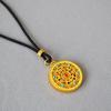 Autumn-Winter Brass Gold Plated Five Blessings Pendant Necklace