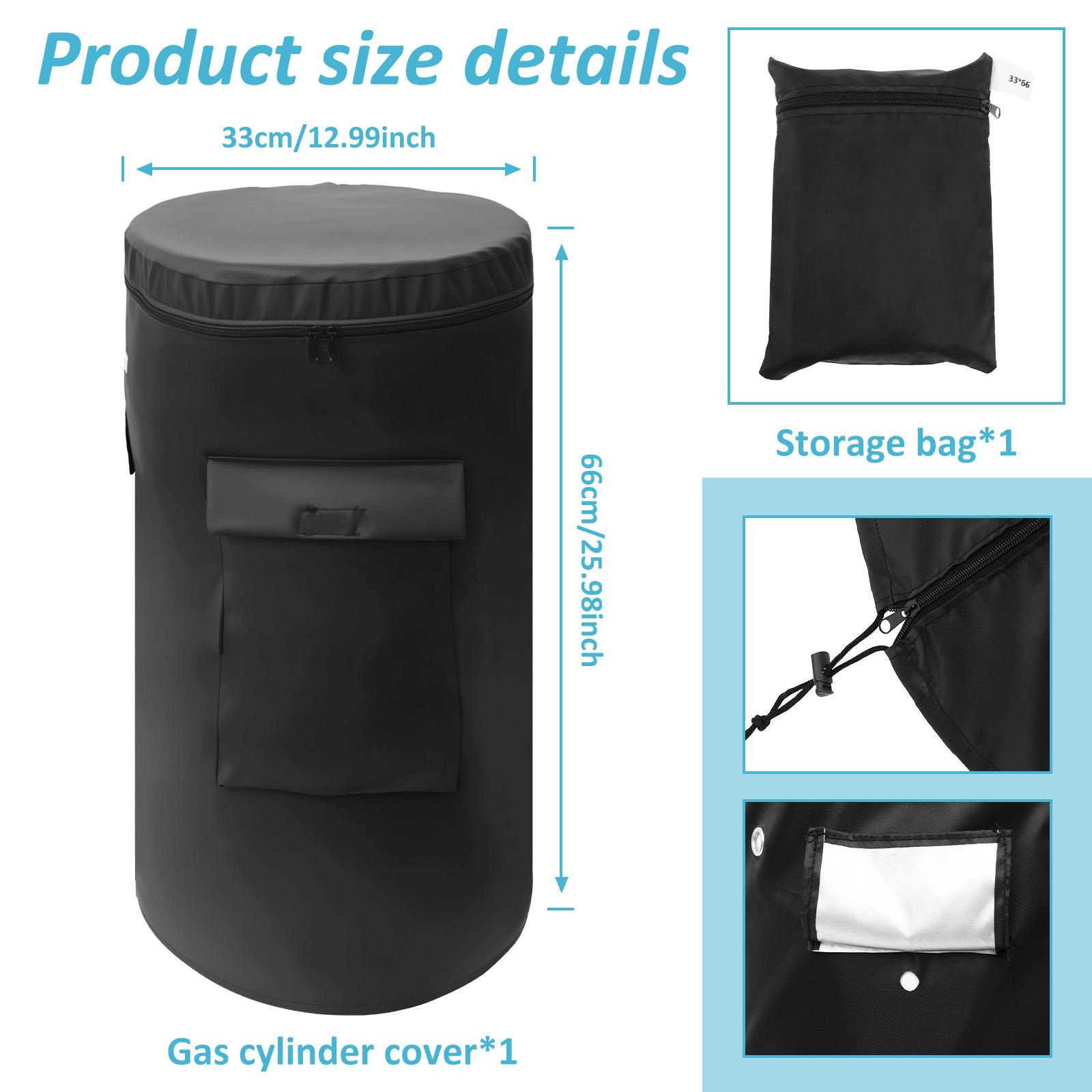 

Butane Fuel Canister Cover Oxford Cloth Camping Lantern Gas Tank Bag Storage Bag Dustproof Protective Sleeve Gas Bottle Cover чёрный